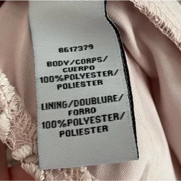 JS COLLECTIONS RIVER PUFF SLEEVE lace COLUMN GOWN dress Size 8 Blush new!!! - Picture 9 of 16